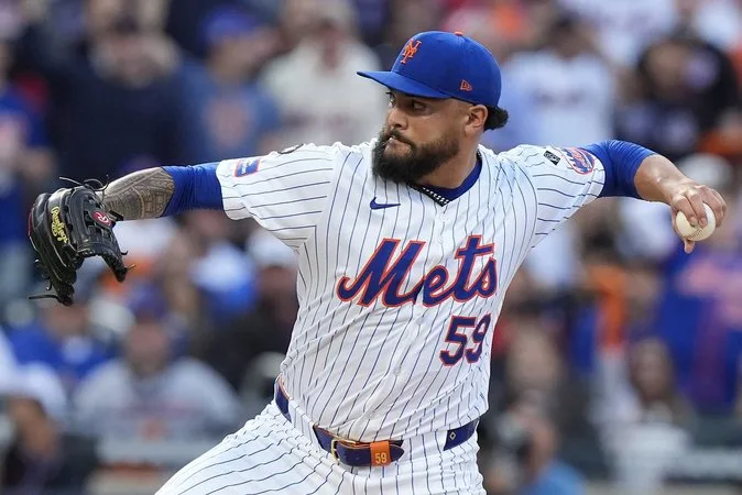 NLDS Sean Manaea's Outstanding Performance Leads Mets Closer to 7-2 NLDS Victory NLDS sean manaea at the throw mound pitching ball
